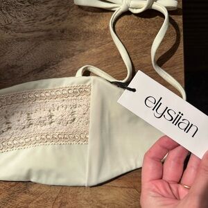 Elysiian Cream/white Lace Bikini Top & Bottom